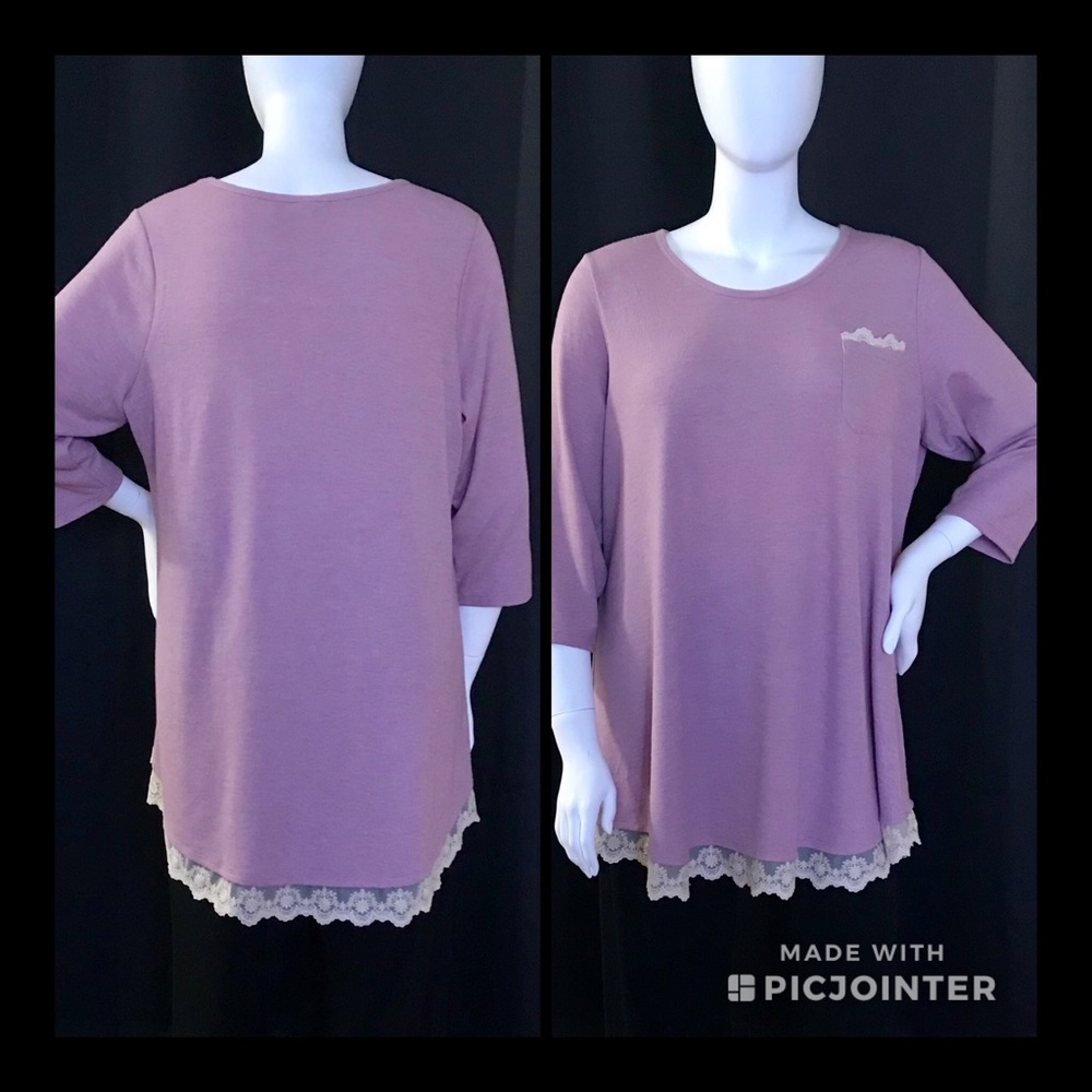LOGO waffle knit tunic